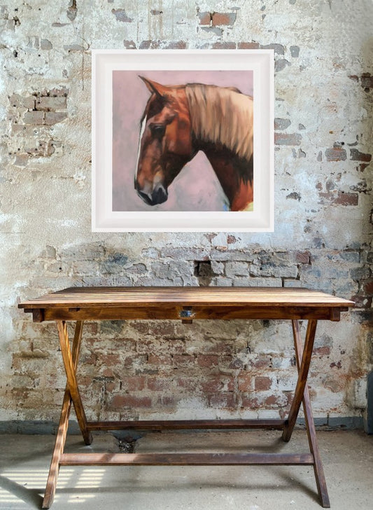 'Onyx' Lusitano Horse - Original Oil Painting