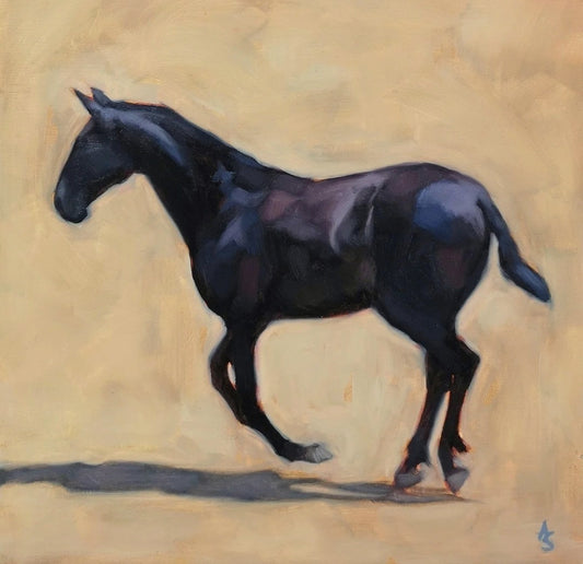 'Little Dancing Lusitano' - Original Horse Oil Painting