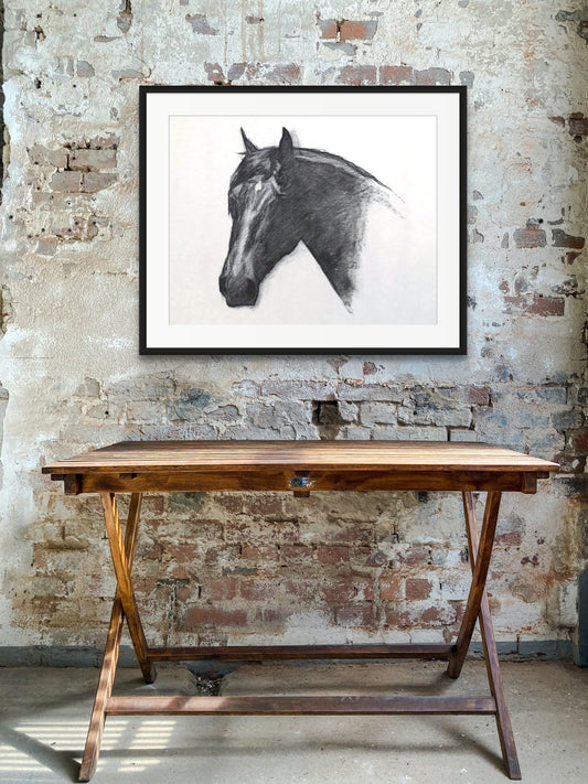 Original Charcoal Drawing - 'Ruso'