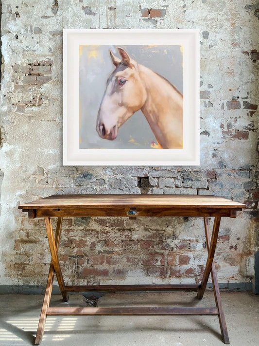 'Pearl' Lusitano Horse - Original Oil Painting