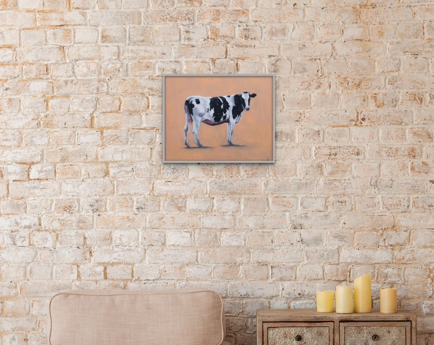 'Small Cow' - Original Oil Painting