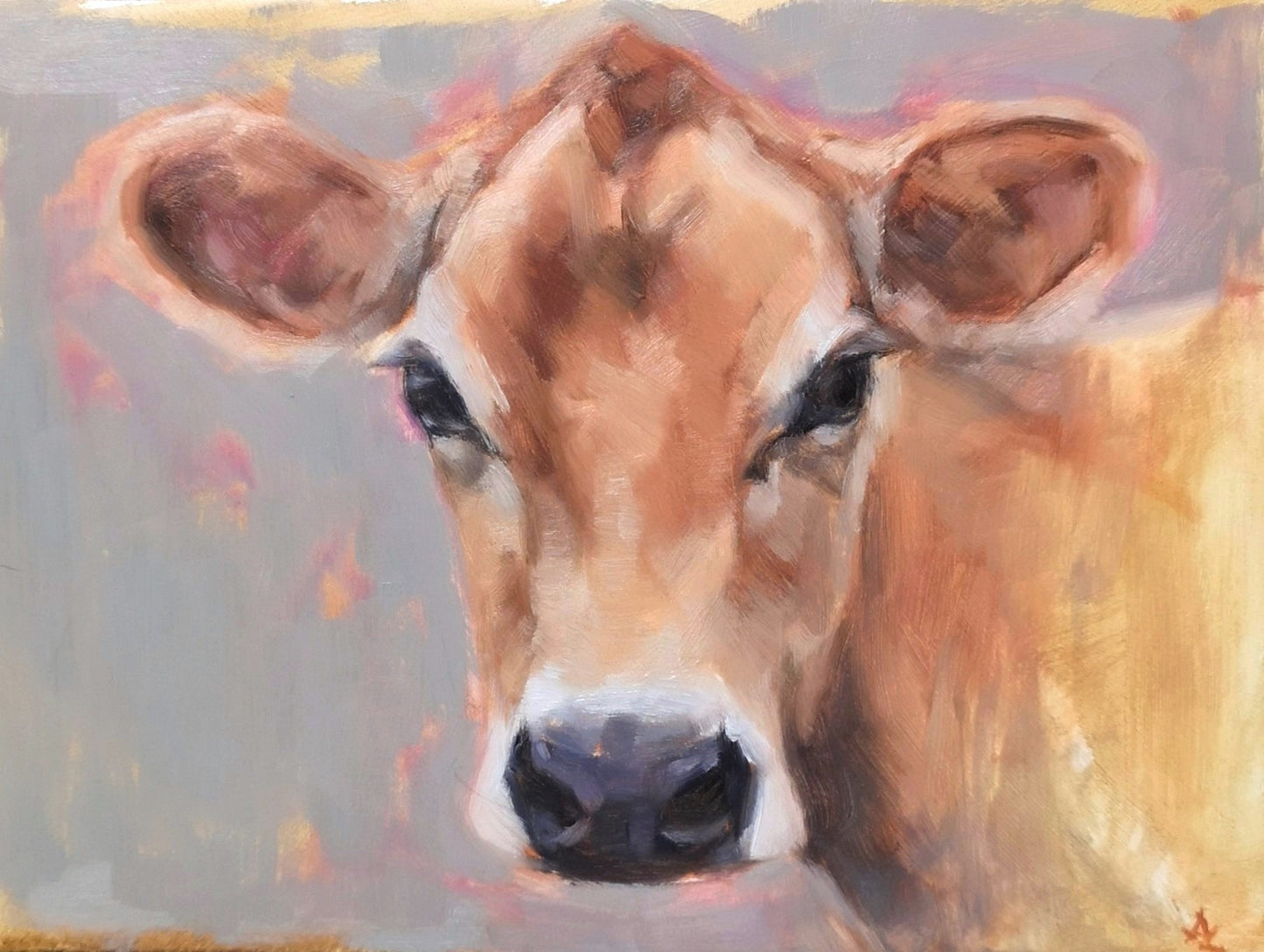 'Buttercup' Jersey Cow - Original Oil Painting