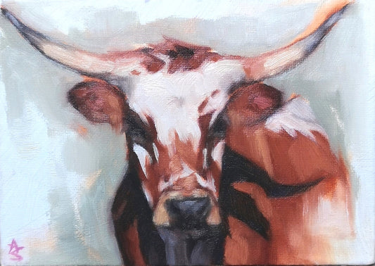 Texas Longhorn - Original Oil Painting