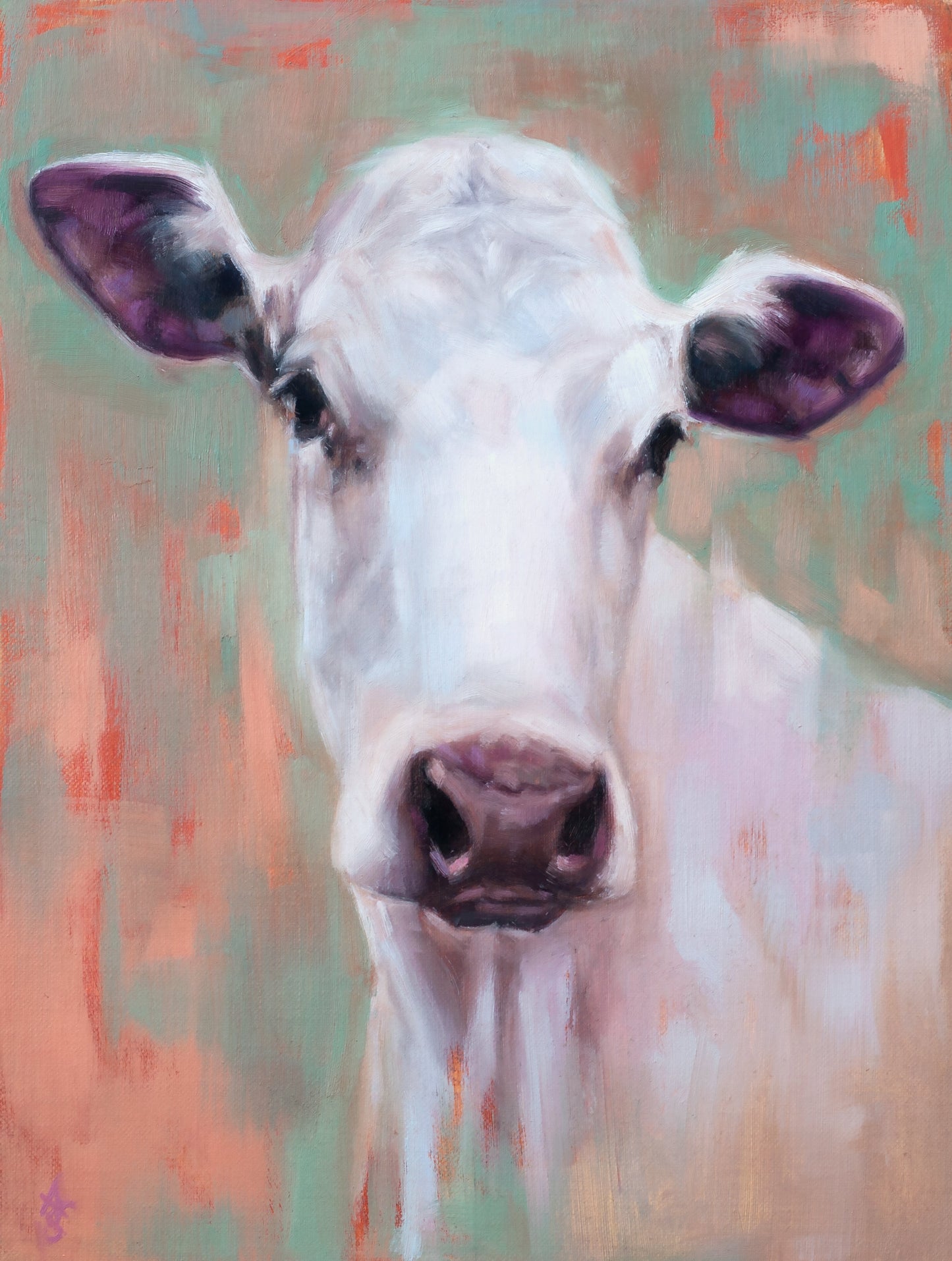 'Clarisse Cow' - Original Oil Painting