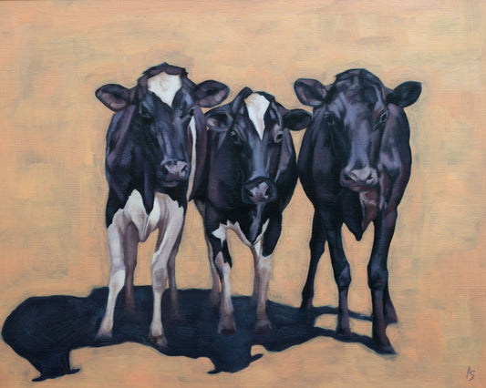 'Three Cows' - Original Oil Painting