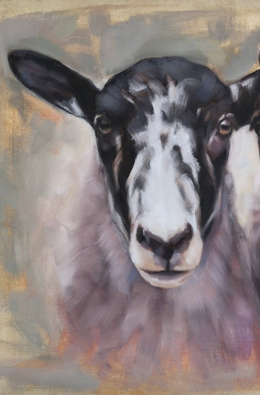 'Double Trouble' - Original Mule Sheep Oil Painting