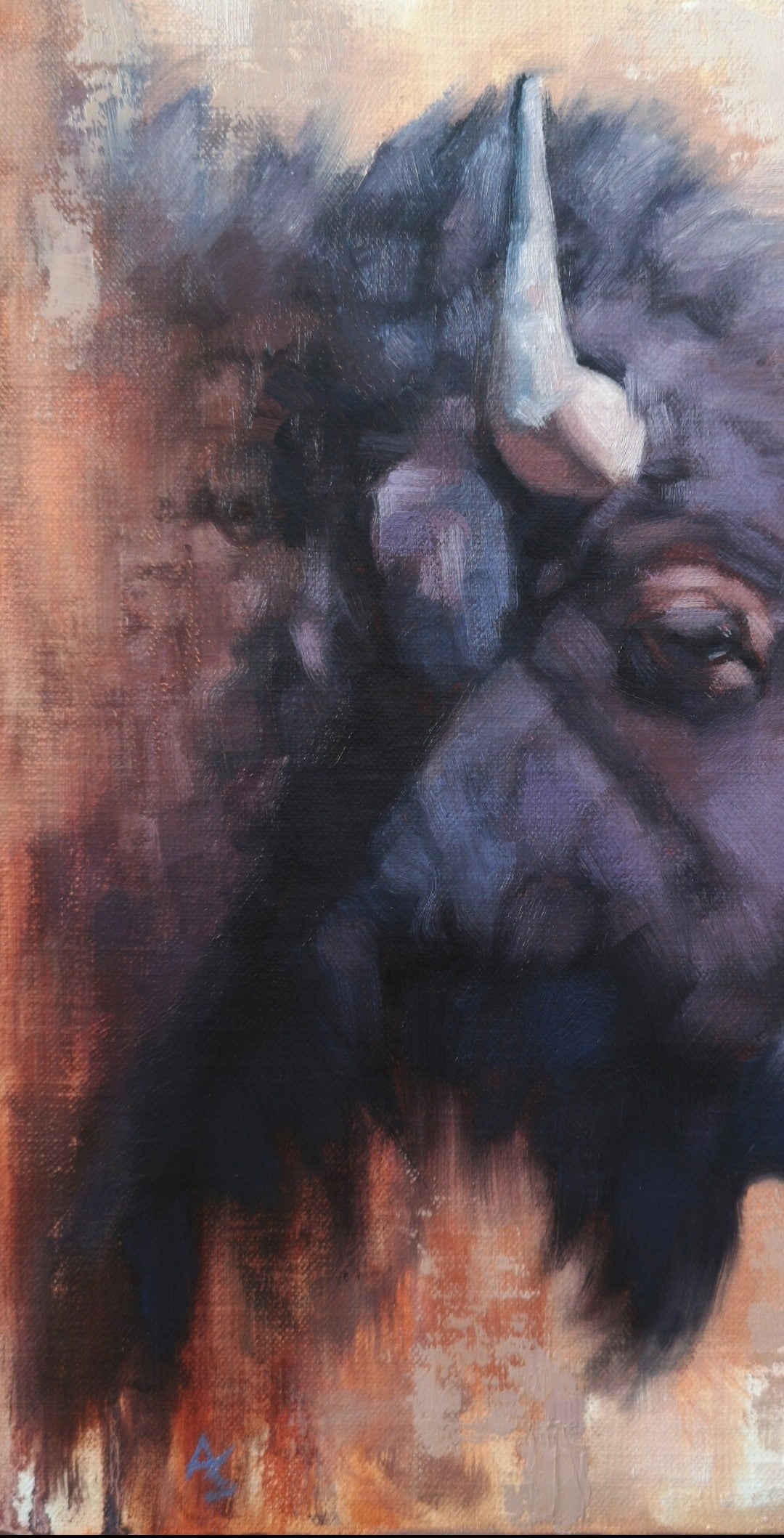 'Little Bison'- Original Oil Painting