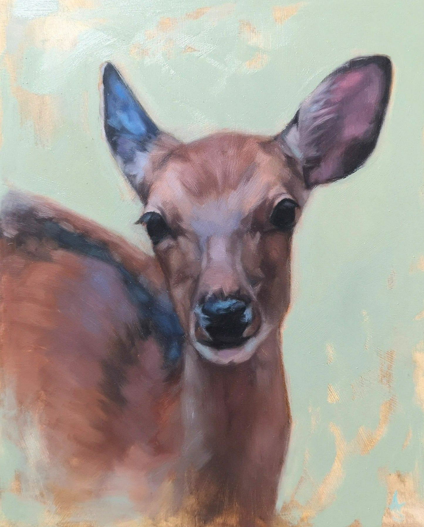 'Curious Fawn' - Original Oil Painting