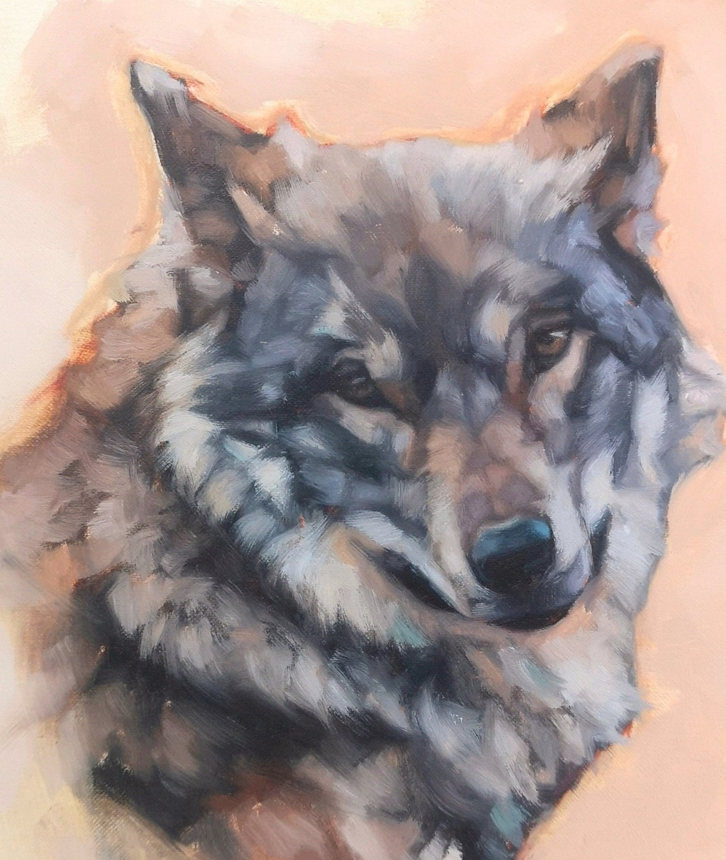 'Grey Wolf' - Original Oil Painting