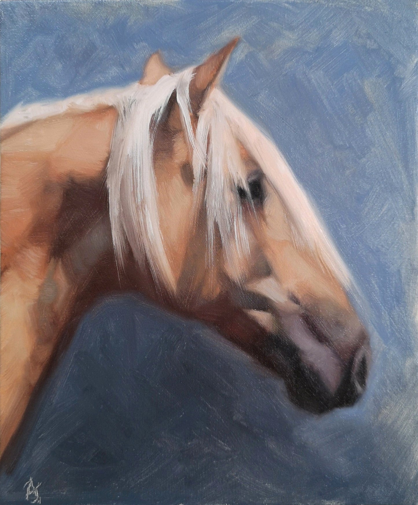 'Golden Spanish Horse' - Original Oil Painting