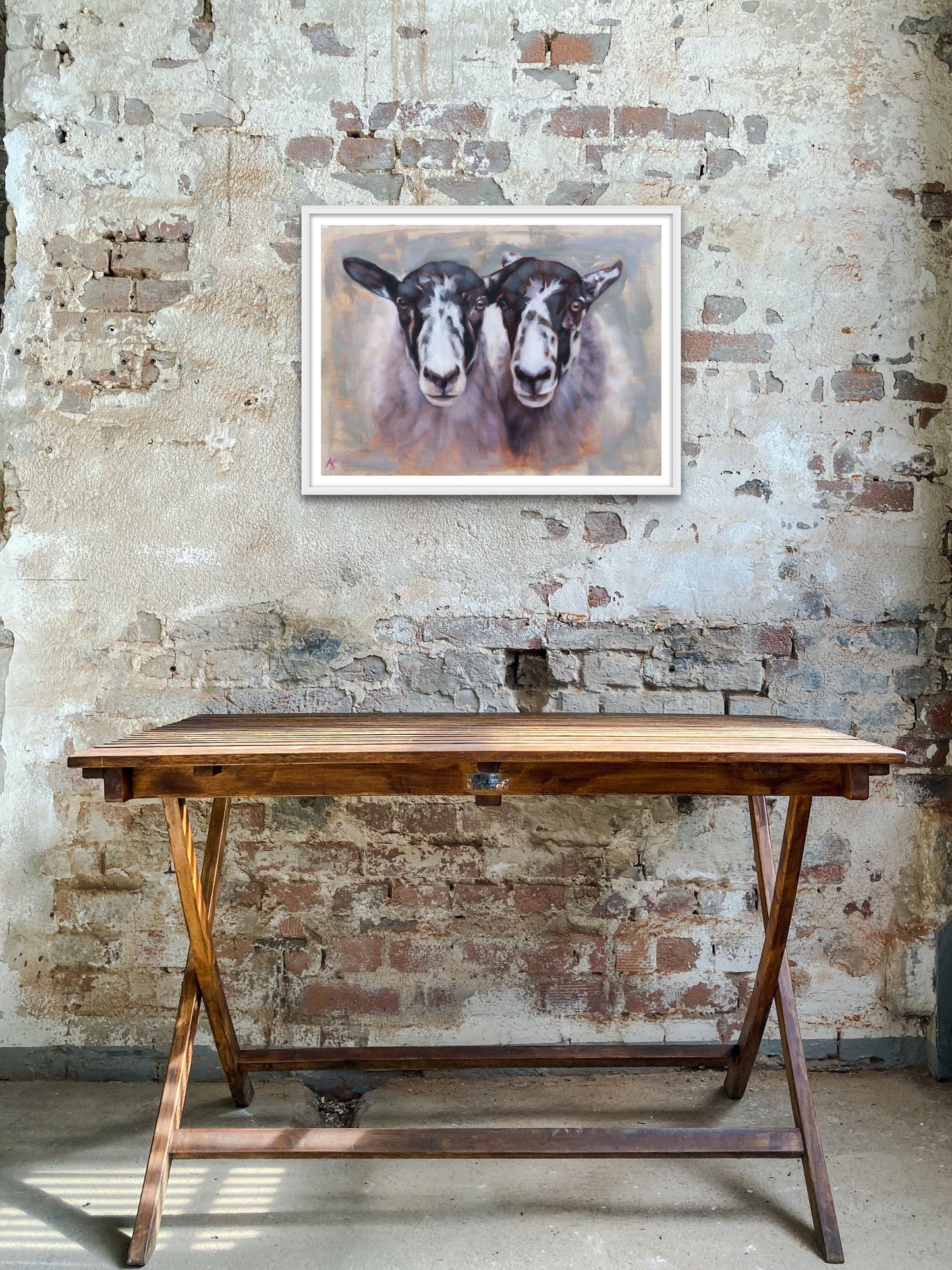 'Double Trouble' Mule Sheep - 12" x 16" Giclee Print