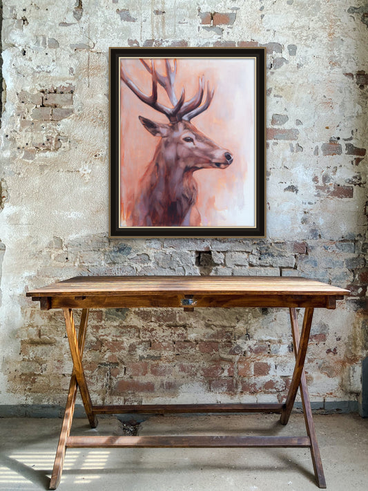 'Majestic' Red Deer Stag - Original Oil Painting