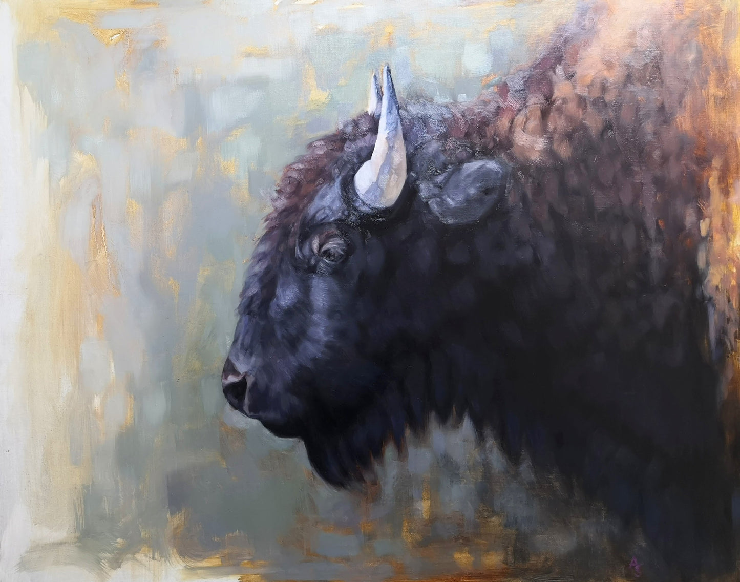 Large Bison Original oil Painting