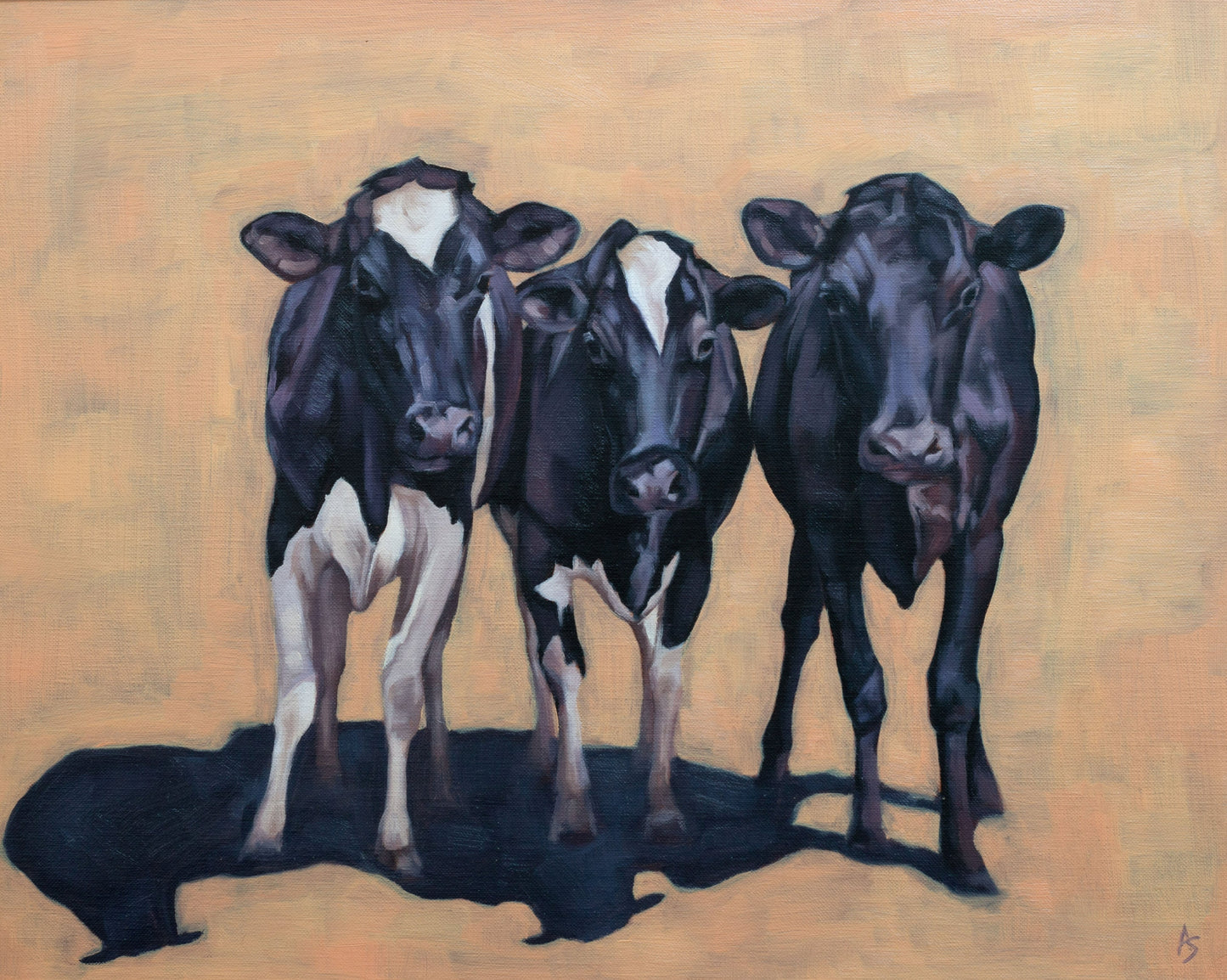 'Three Cows' - Original Oil Painting