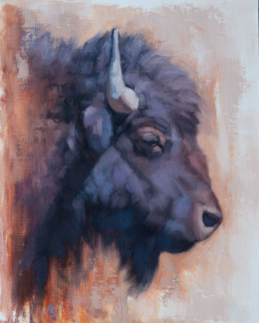 'Little Bison'- Original Oil Painting