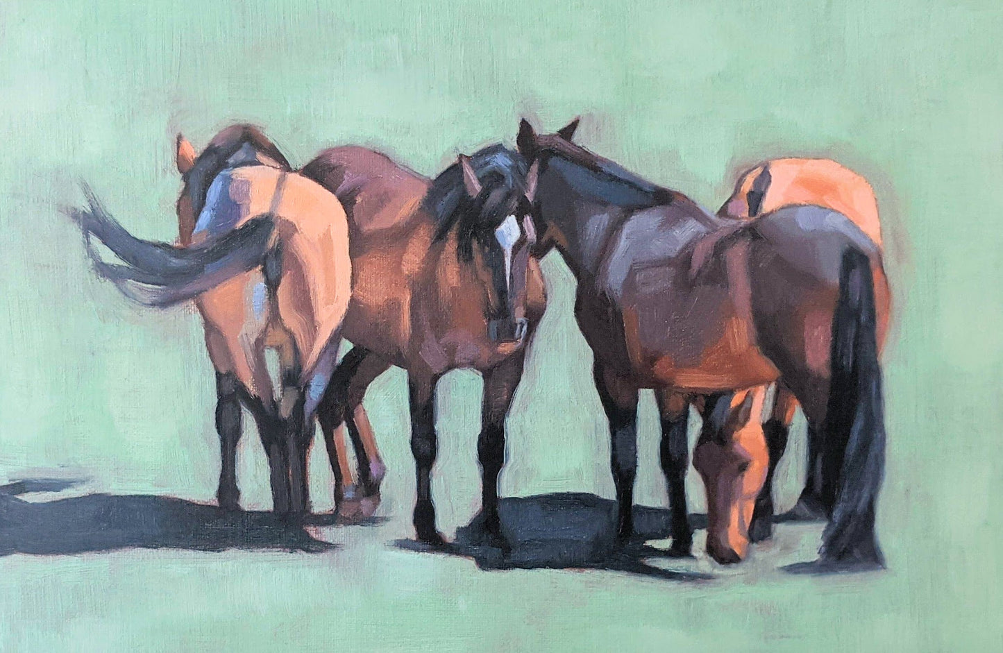 'Shadow Horses' - Original Oil Painting